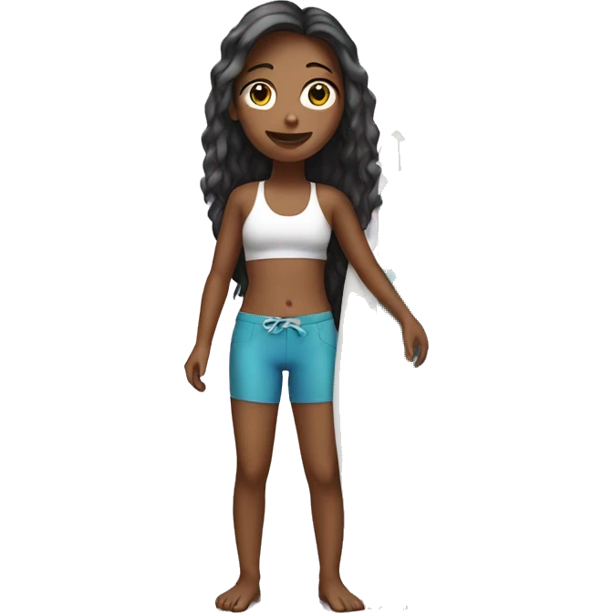 girl with a surfboard emoji