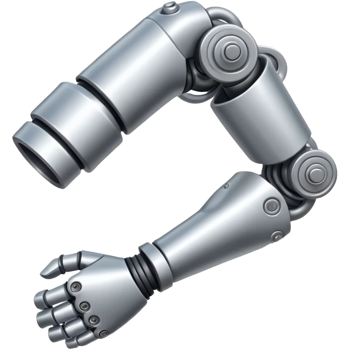 silver mechanical arm bycep emoji