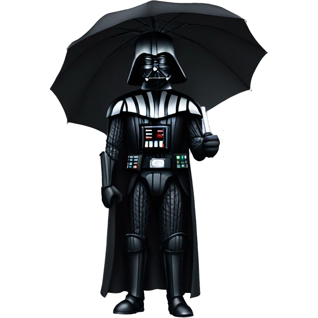 Darth Vader holding a parasol emoji