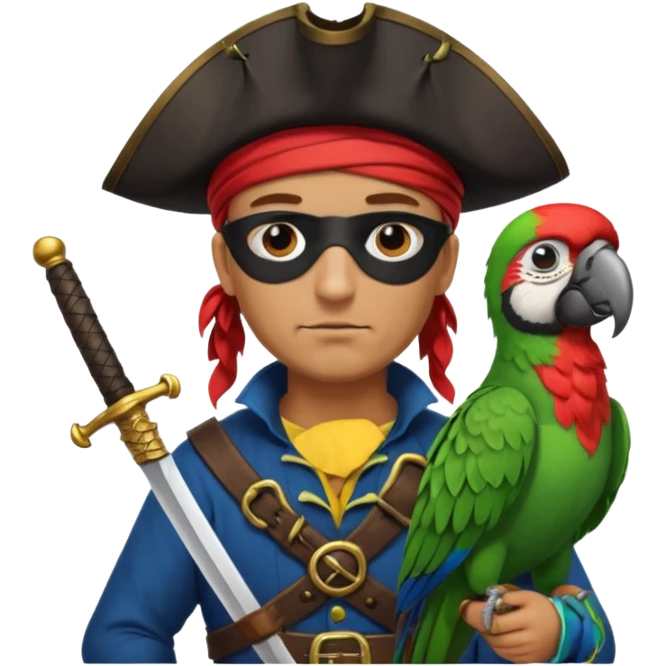 pirate and parrot emoji