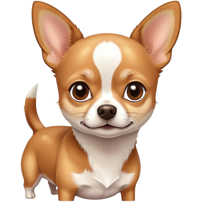 Toffe brown and white chihuahua emoji