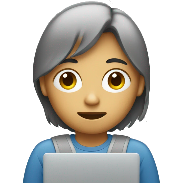 sad gender-neutral person with laptop emoji