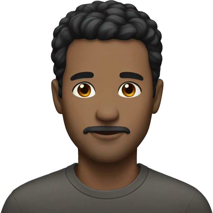 man - short black hair - no facial hair emoji
