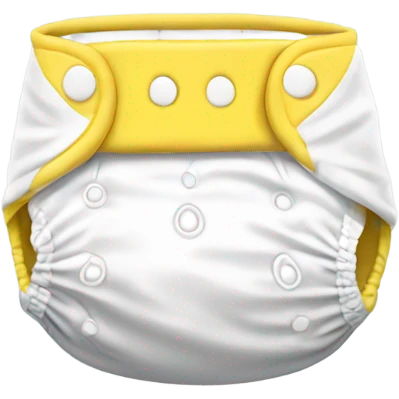 Diaper yellow front puffy emoji