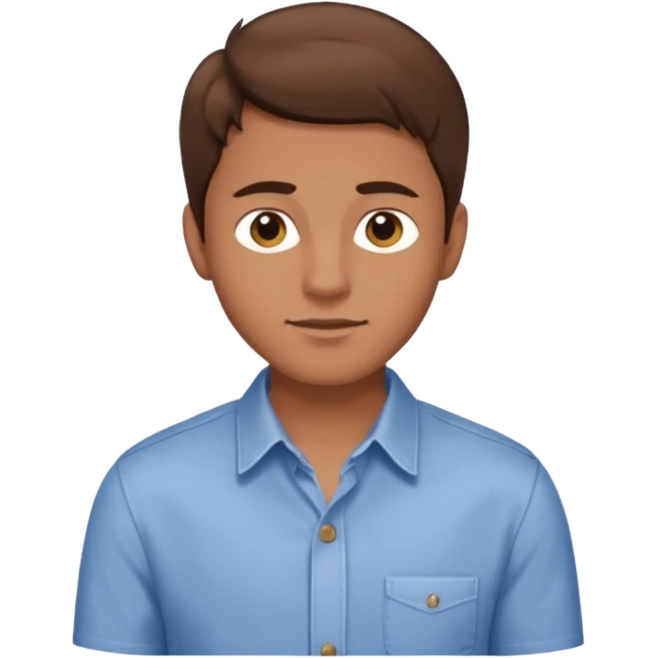 A guy with brown hair and a dick emoji