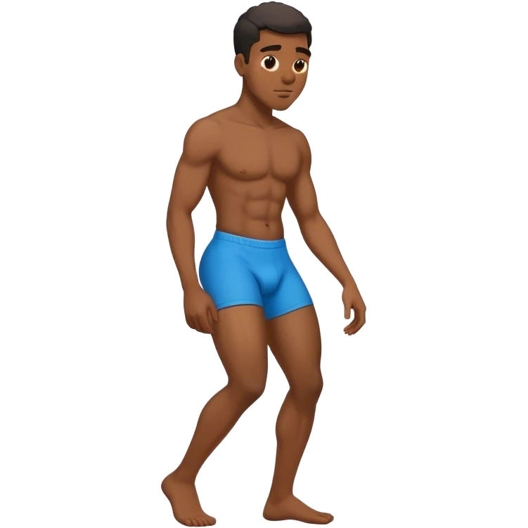 Black man shaking his booty emoji