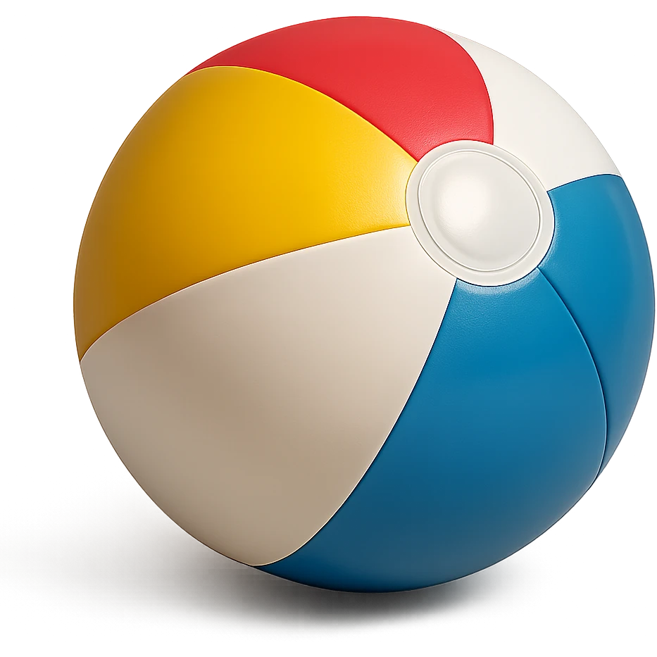 colorful inflatable beach ball emoji