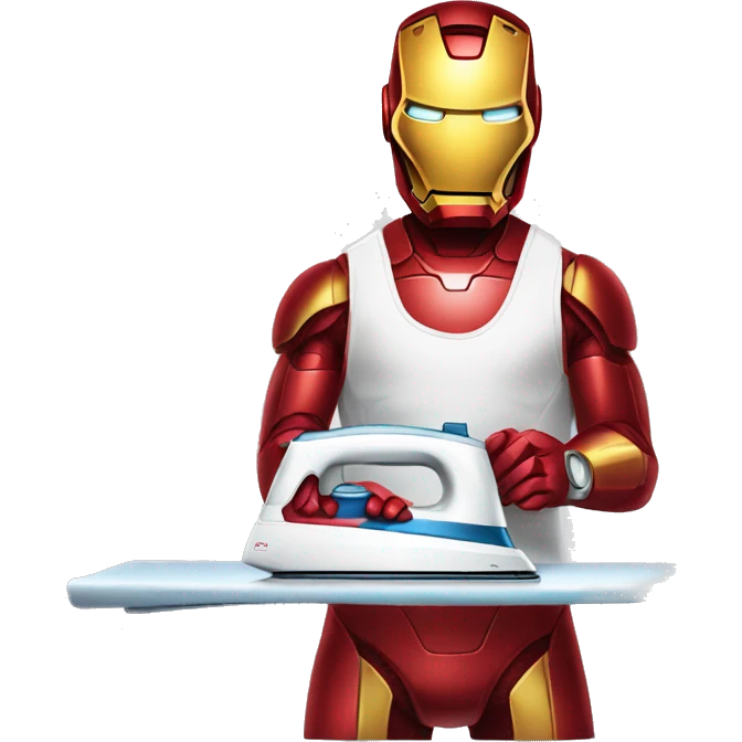 ironman ironing clothes emoji