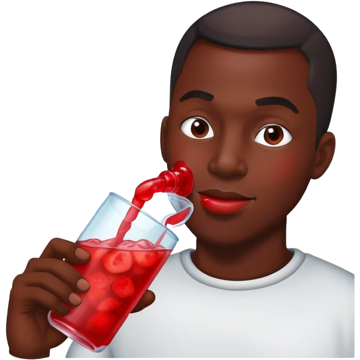 Black man drinking red koolaid emoji