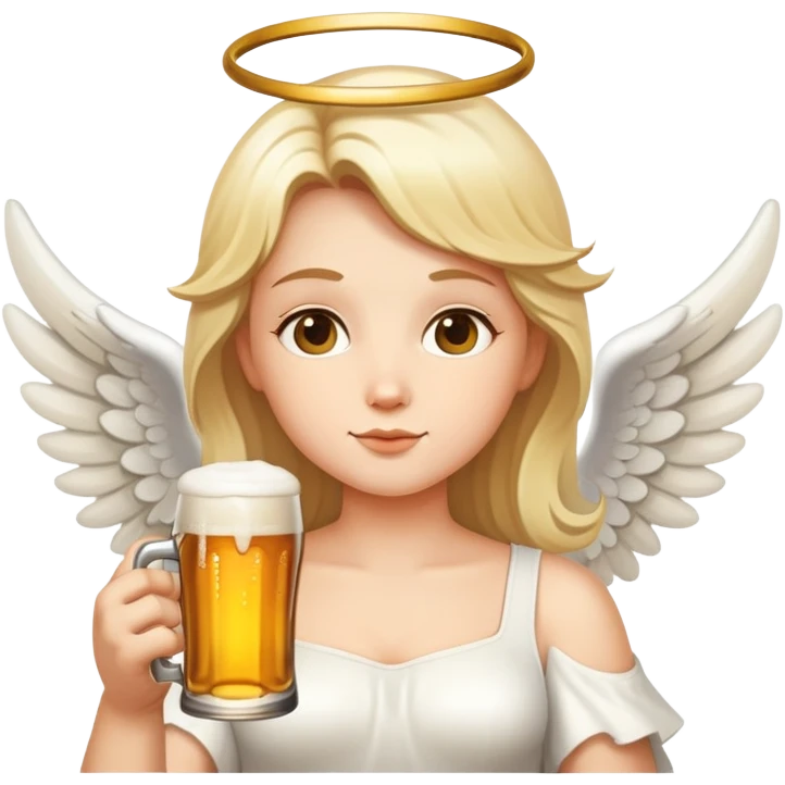 Anjo bebendo cerveja  emoji