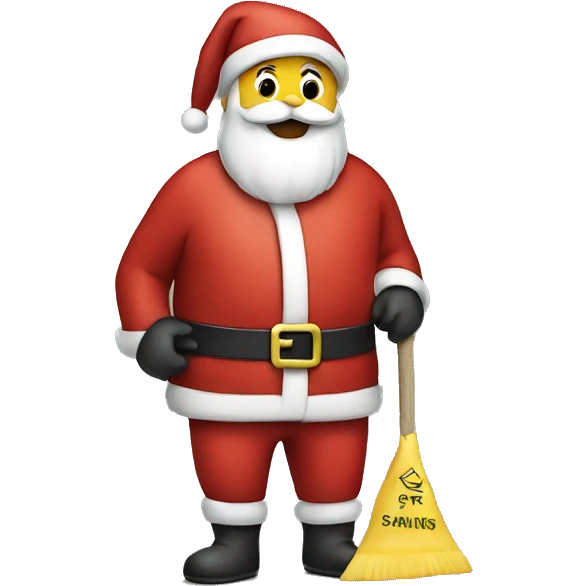 santa cleans his body emoji