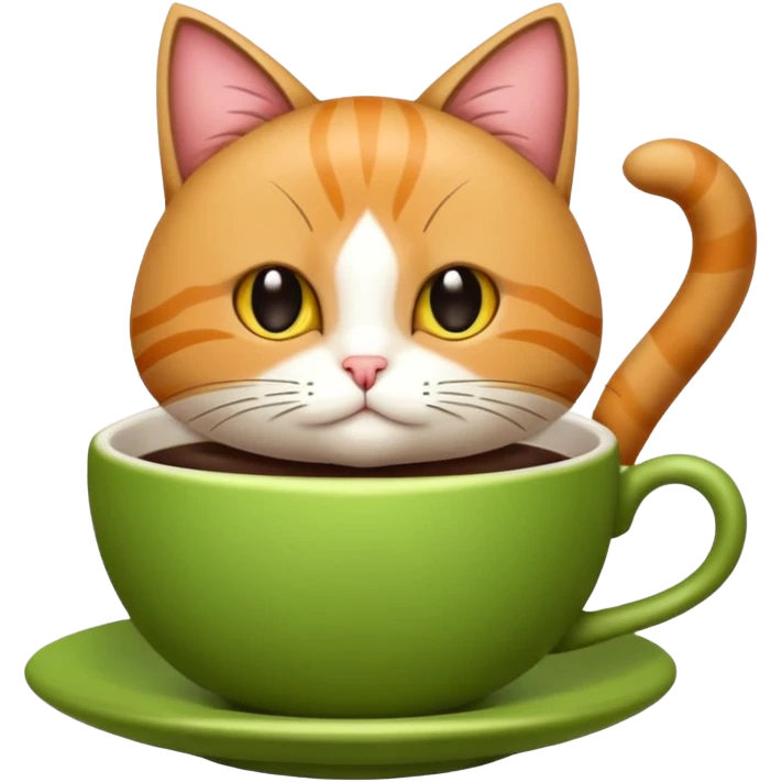 Dans eden kahverengi tüylü ve gözlü bir kedi emoji