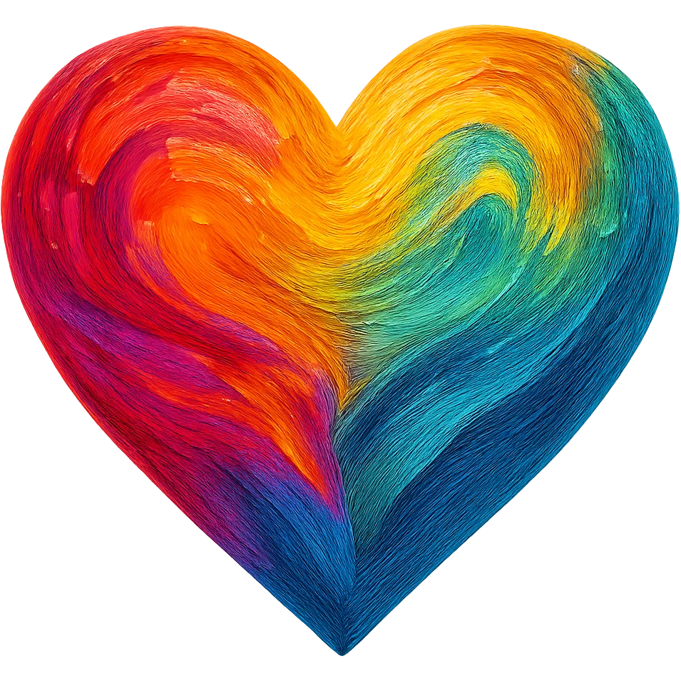 heart with a painterly oil texture emoji