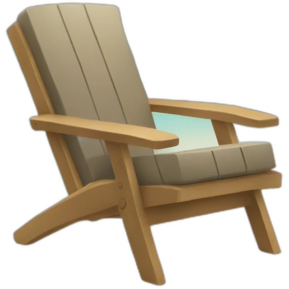 A arm chair on a beach  emoji