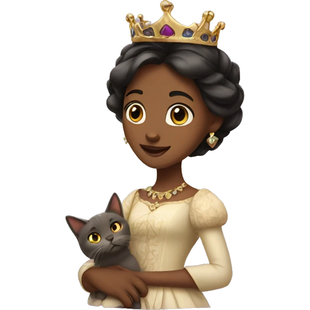 Princess with a cat emoji