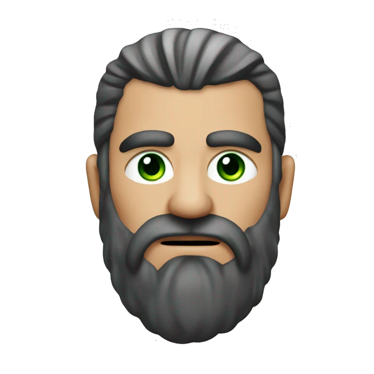 Vikingo pelirrojo de ojos verdes emoji