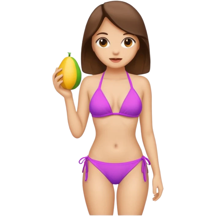 a girl wearing a bikini but too sexy emoji