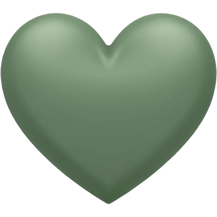 Sage green heart  emoji