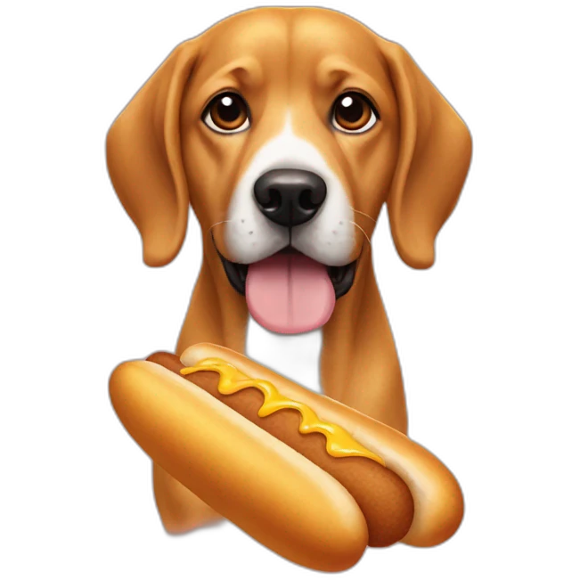 Dog as corndog emoji