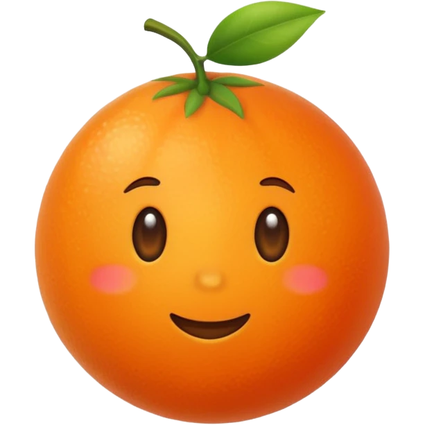 orange with no face emoji