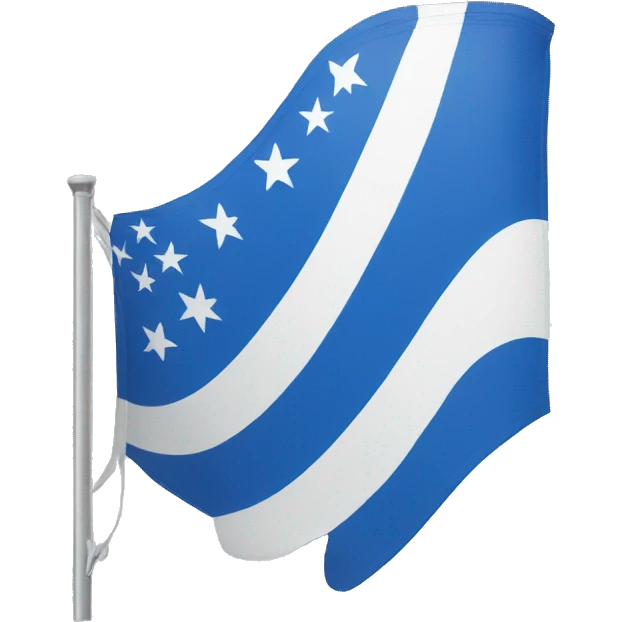 Blue and withe flag emoji