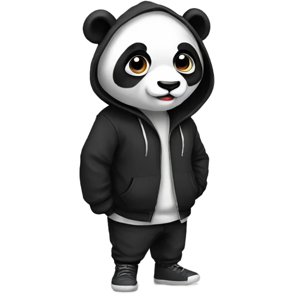 Panda with hoodie emoji