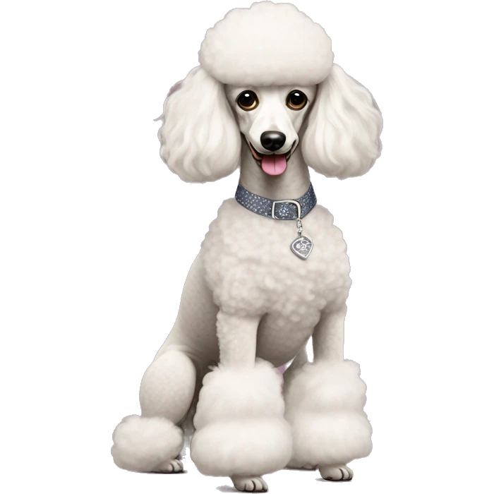 Poodle wearing heels ￼ emoji
