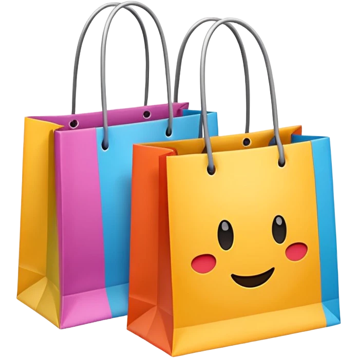 2 beautiful shopping bag emoji