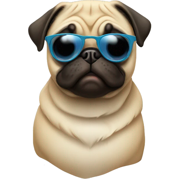 pug with sunglasses emoji