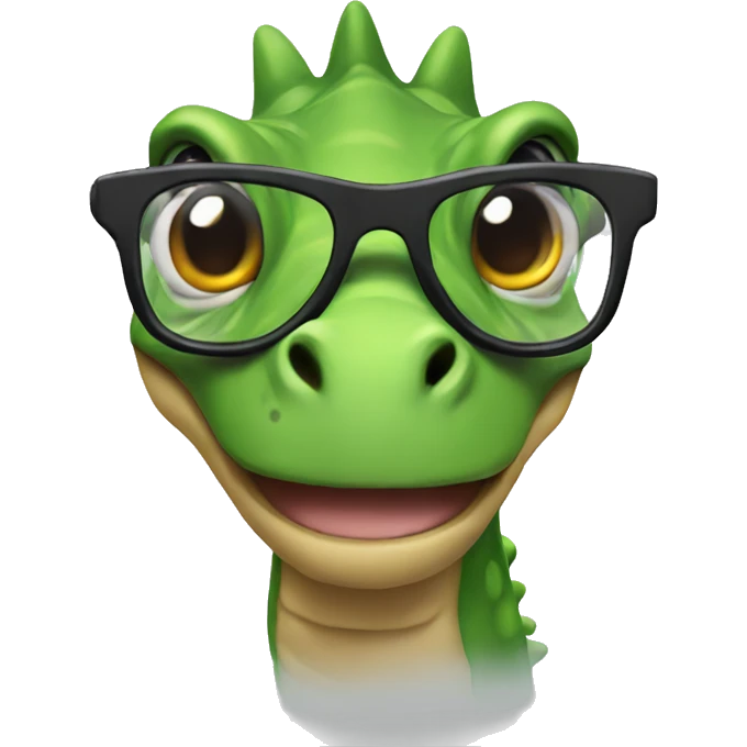 dino with glasses emoji