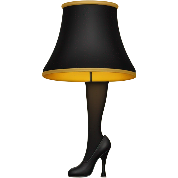 Leg lamp with black stockings and black high heels emoji