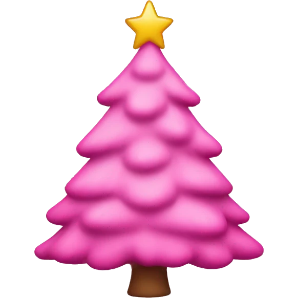 Pink Christmas tree emoji