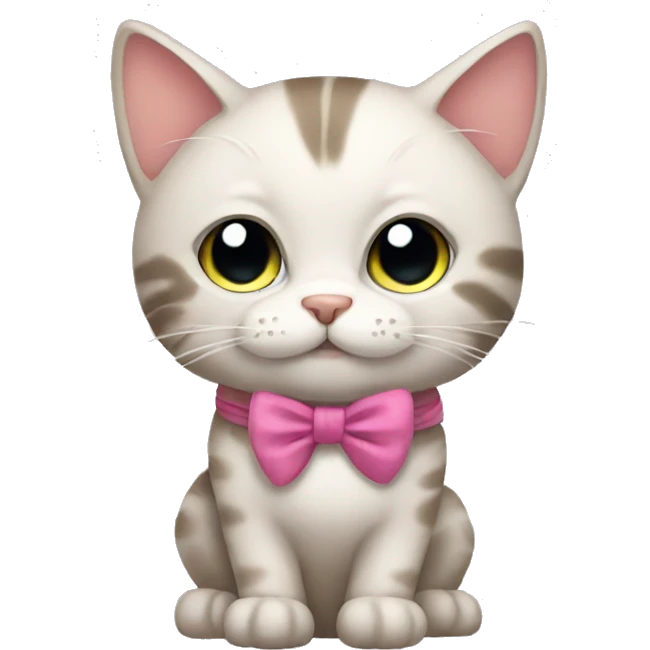Cat with bow  emoji