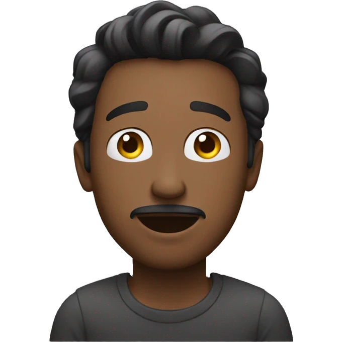A man listens to a song emoji