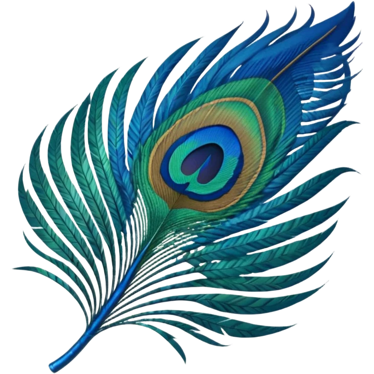 Peacock feather emoji