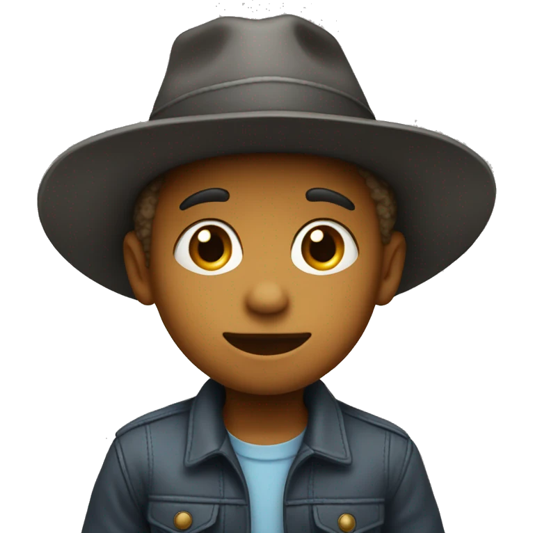 little boy with a hat on emoji