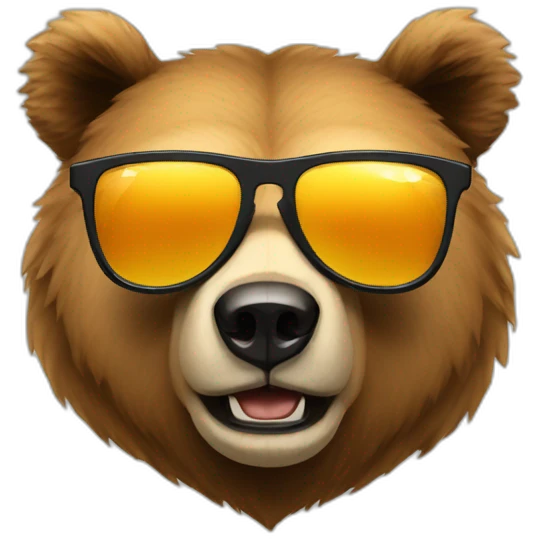 bear in bitcoin sunglasses  emoji