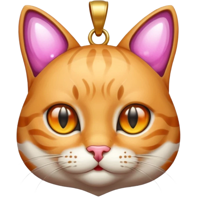 cat with a shiny pendant emoji