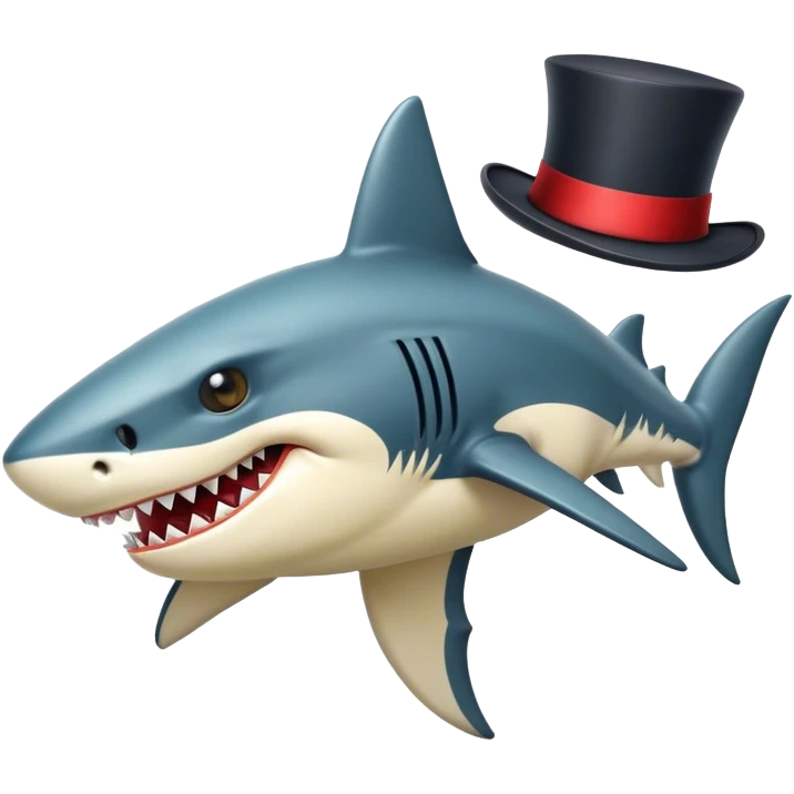 Landshark with tophat emoji