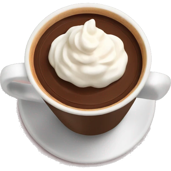 Hot chocolate with cream cup emoji
