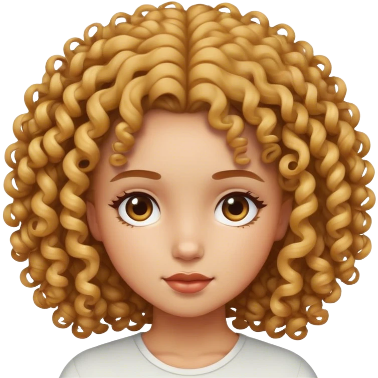 Girl with curly hair emoji