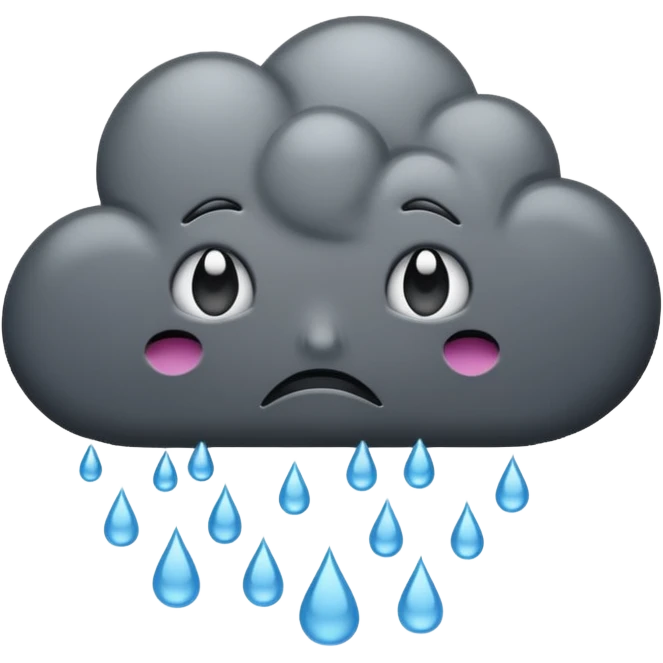 a sad storm cloud emoji