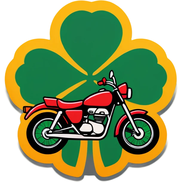 motorcycle with a clover on top emoji