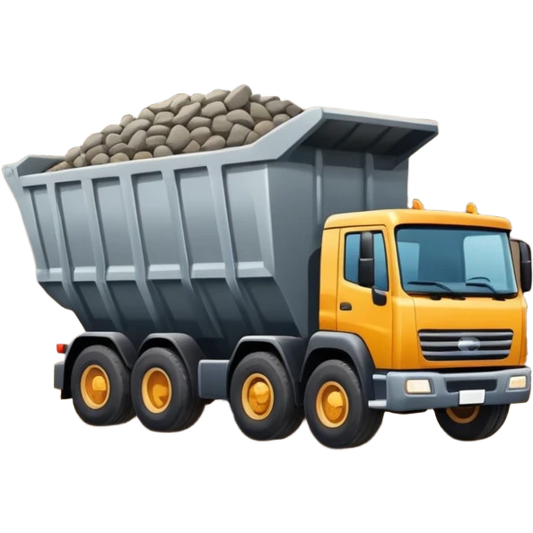 loading rocks into a truck emoji