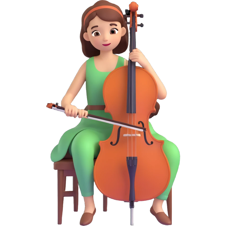 girl playing cello emoji