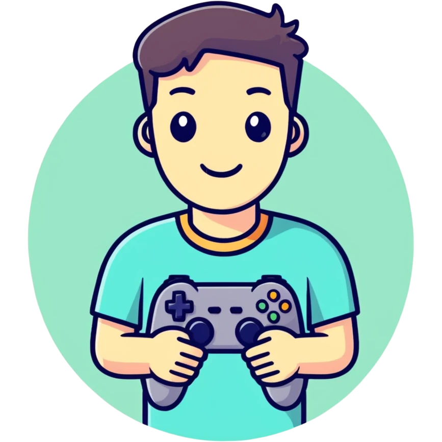 Guy with game controller emoji