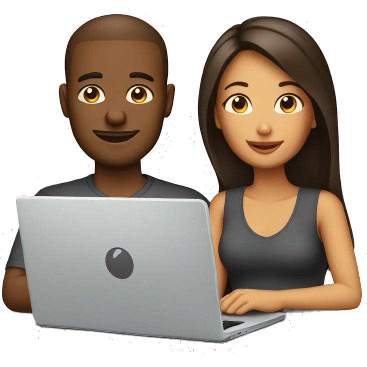 couple in laptop emoji