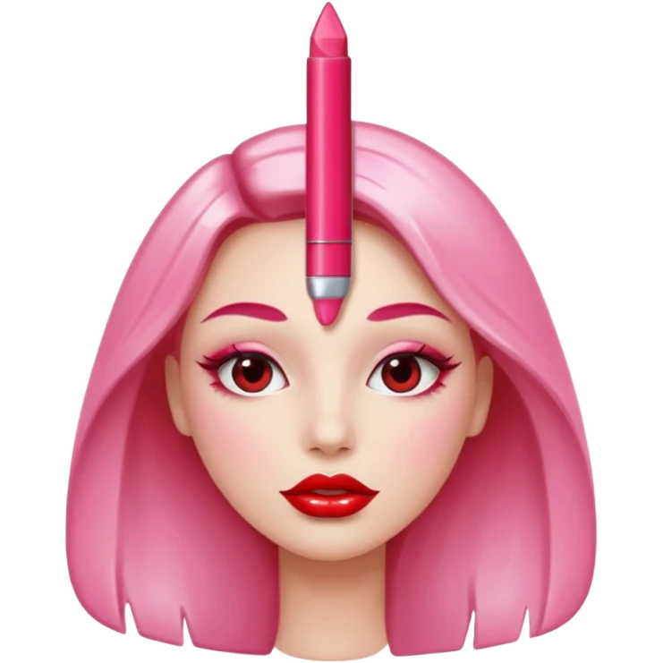 Gloss makeup pink and red emoji