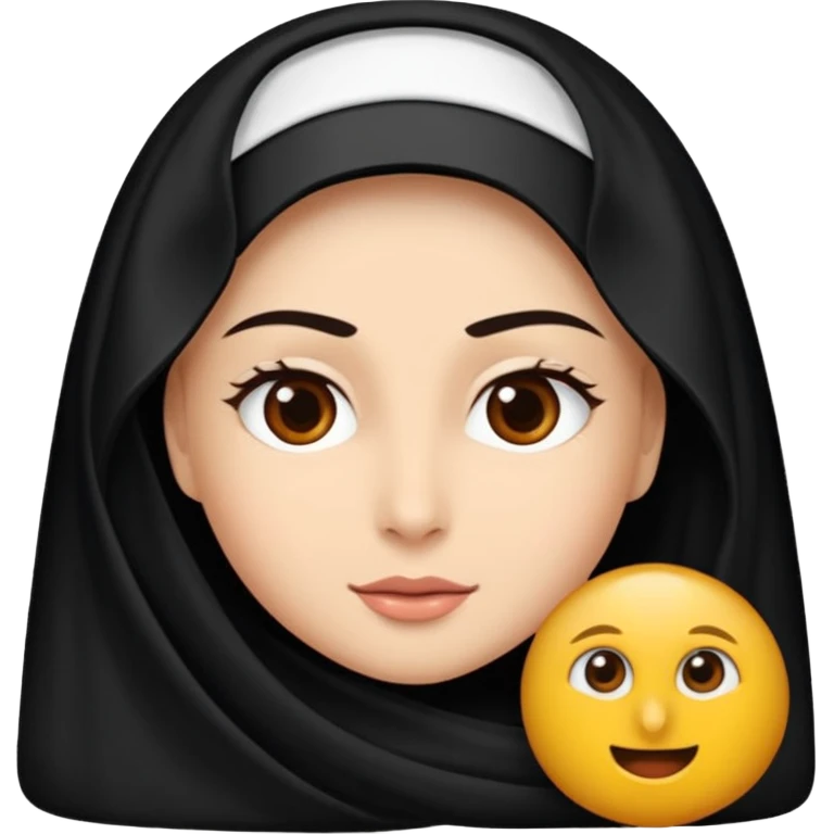 Gözleri kapalı, beyaz tenli ve siyah kıvırcık saçlı bir kadın avatar, battaniyeye sarılmış halde beyaz bir Türk kahvesi fincanından içeceğini huzurla yudumluyor. emoji