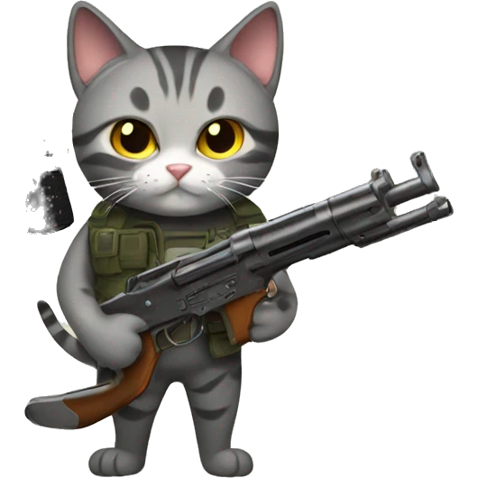 Cats with guns emoji